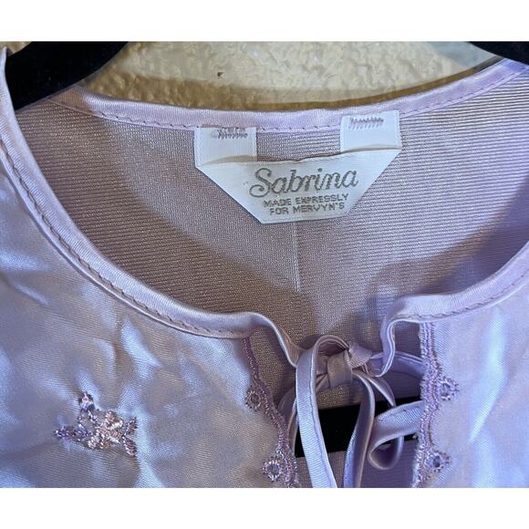 Vintage NWT Sabrina by Mervyns Small Nightgown Lavender Embroidered Trim - Picture 5 of 8